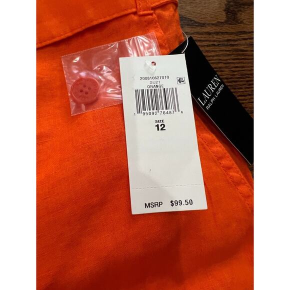 Lauren Ralph Lauren Women's Orange Pants Size 12 NWT $100 - Picture 5 of 12